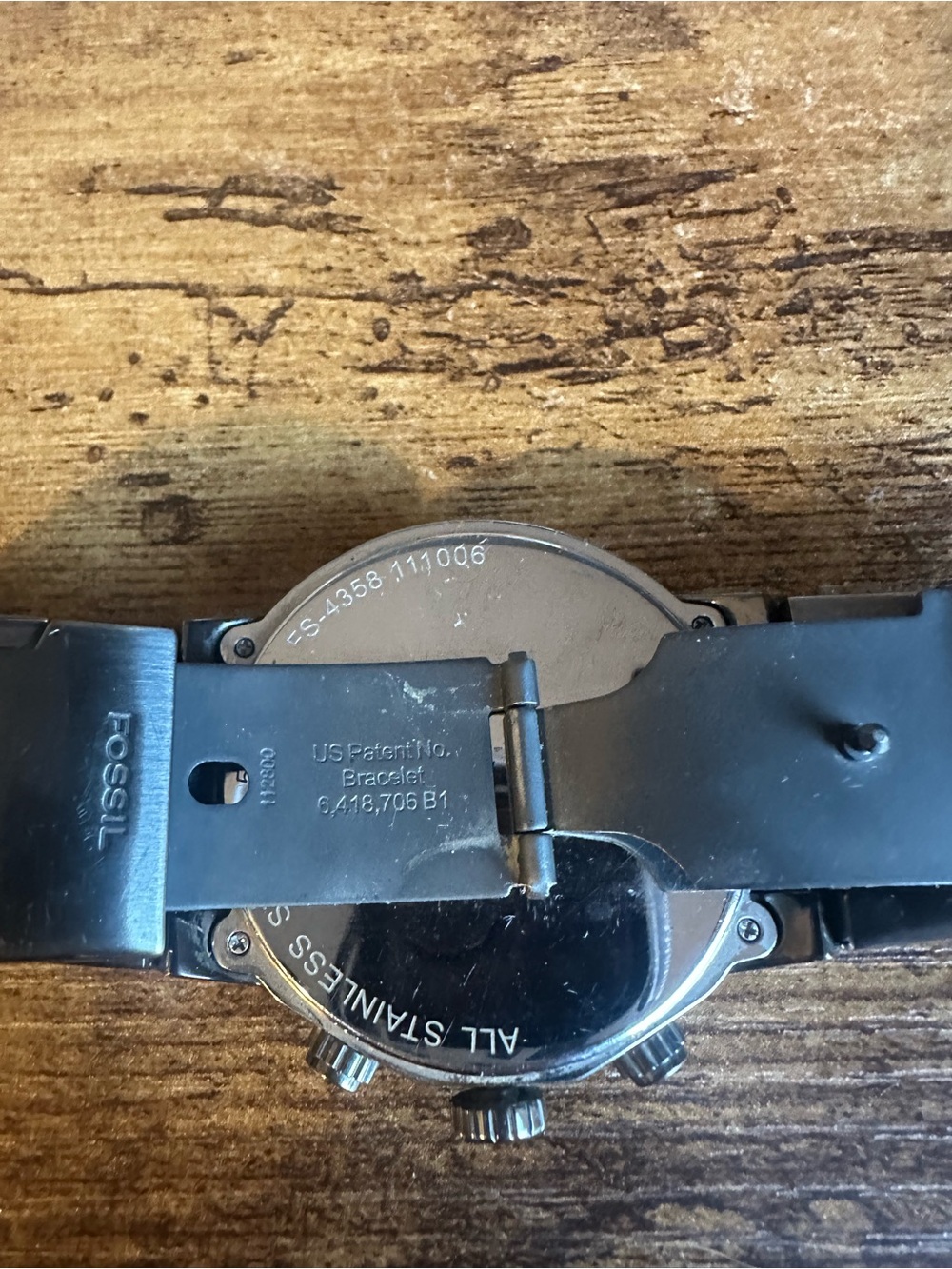 Fossil Men’s Black and Silver Stainless Steel Chronograph Watch - Picture 5 of 6